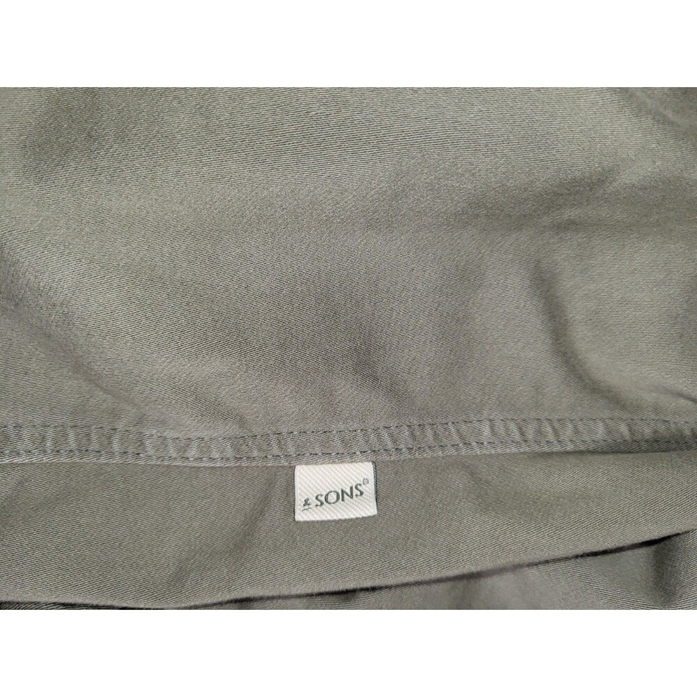 &SONS Sunday Shirt Army Green Men's XL Heritage Workwear Utility Snap Overshirt - Picture 13 of 16